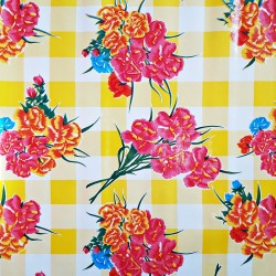 Yellow Claveles oilcloth