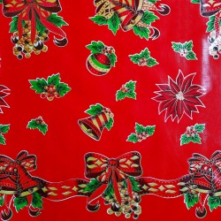 Red Campanas Oilcloth