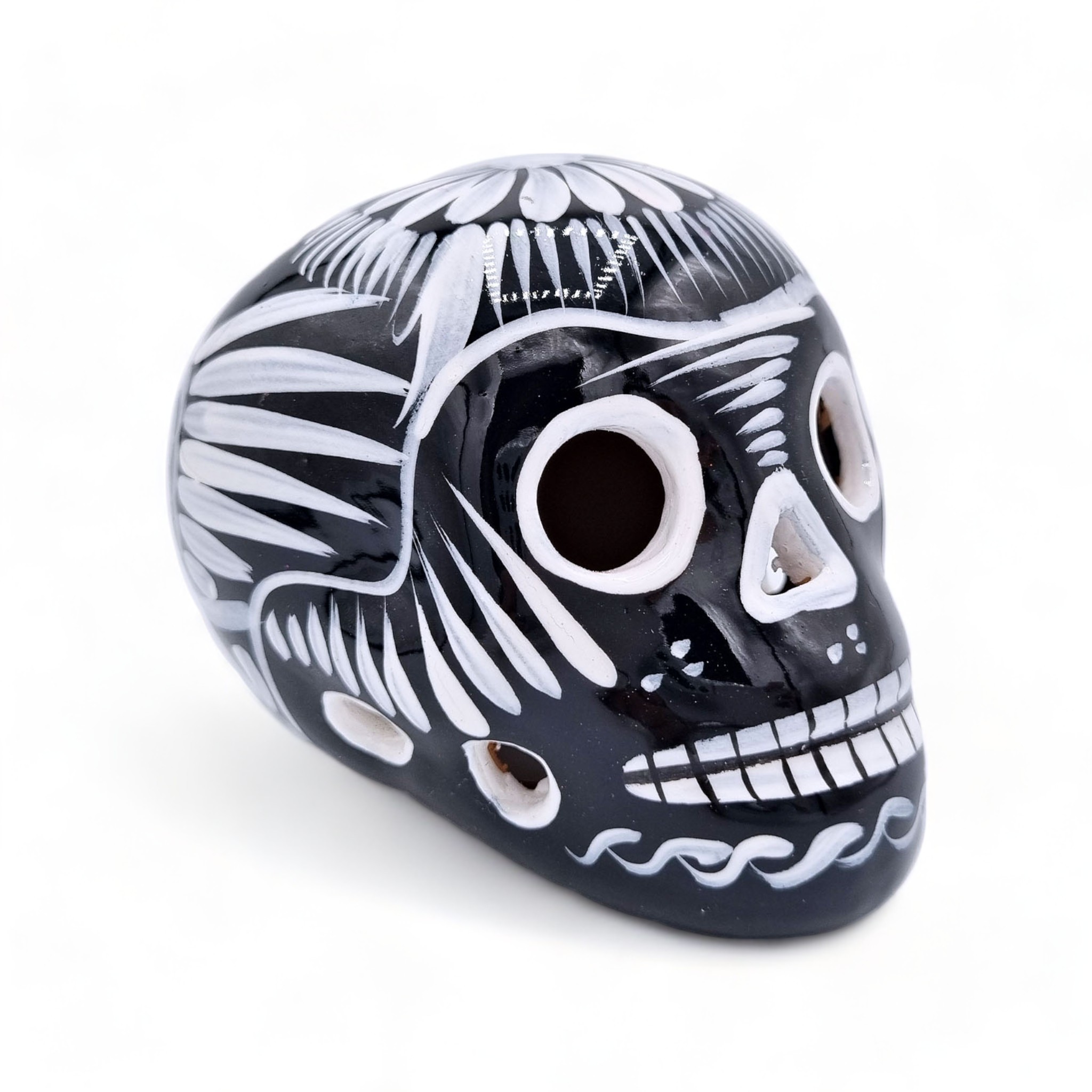 Calavera mexicaine Noir et blanc T te de mort mexicaine Casa Frida