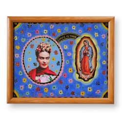 Pintura sobre vidrio Frida Kahlo