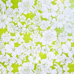 Green Flores oilcloth