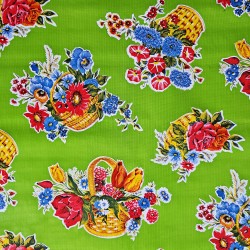 Green Canastas oilcloth