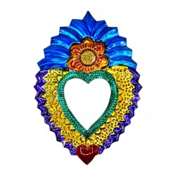 Sagrado corazón con espejo Flor