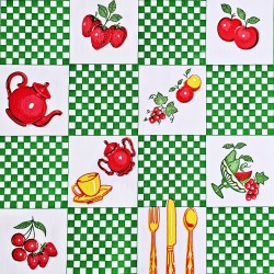 Green Cafeterita oilcloth