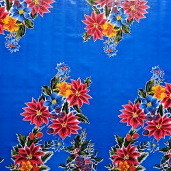 Blue Nochebuena Oilcloth