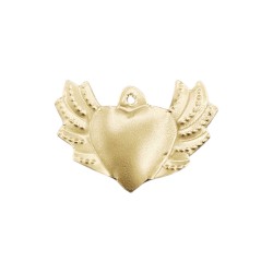 Gold Small winged sacred heart