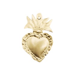 Gold Tin flamming sacred heart