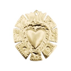 Golden Mayan halo tin Sacred Heart