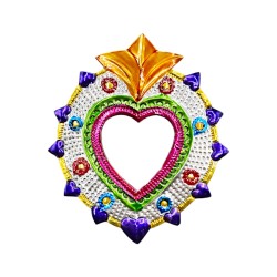 Colored Hearts border mirror